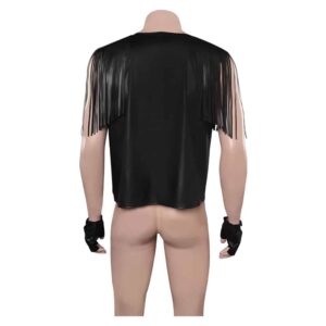 Movie Barbie 2023 Ken Black Disco Vest Cosplay Costume
