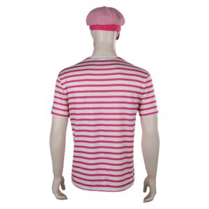 Movie Barbie 2023 Ken Cosplay Costume Red Stripe T-