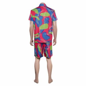 Movie Barbie 2023 Ken Pink Beachwear Cosplay Costume -Coshduk