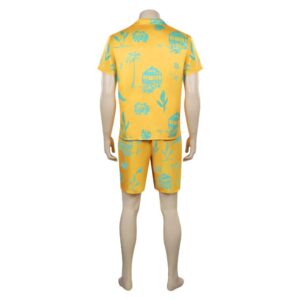 Movie Barbie 2023 Ken Summer Yellow Beachwear Cosplay Costume