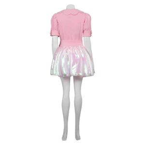 Movie Barbie 2023 Margot Robbie Barbie Pink Bubble Skirt Cosplay Costume