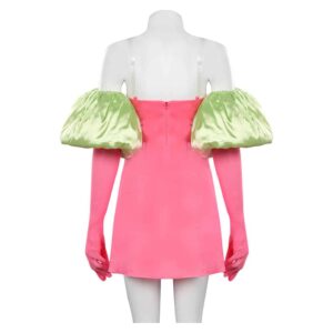 Movie Barbie 2023 Margot Robbie Barbie Pink Dress Cosplay Costume