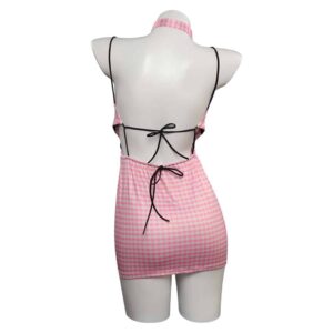 Movie Barbie 2023 Margot Robbie Barbie Pink Skirt Cosplay Costume -Coshduk