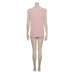 Movie Barbie 2023 Margot Robbie Barbie Pink Sleepwear Pajamas Cosplay Costume