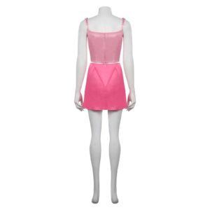 Movie Barbie 2023 Margot Robbie Barbie Pink Slip Dress Cosplay Costume