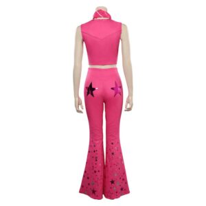 Movie Barbie 2023 Margot Robbie Barbie Pink Western Cowboy Cosplay Costume