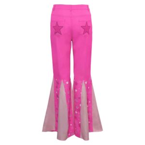 Movie Barbie 2023 Margot Robbie Barbie Retro Bell-Bottoms Cosplay Costume -Coshduk
