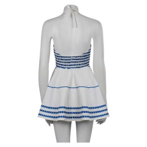 Movie Barbie 2023 Margot Robbie Barbie White Dress Cosplay Costume