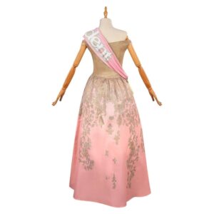 Movie Barbie 2023 President Barbie Pink Formal Dress Cosplay Costume