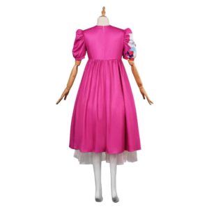 Movie Barbie 2023 Weird Barbie Rose Pink Dress Cosplay Costume