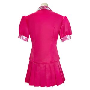 Movie Barbie:Princess Charm School Sophia Pink School Uniform Adult Cosplay Costume