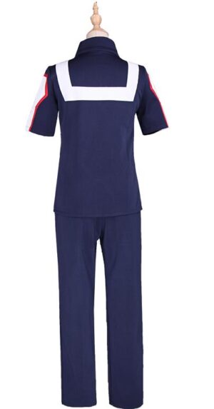 My Hero Academia Short Sleeve Training Uniform - Izuku Midoriya Blue Cosplay Training Sport