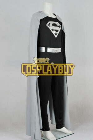 New Superman Man Of Steel Gray Black Jumpsuit