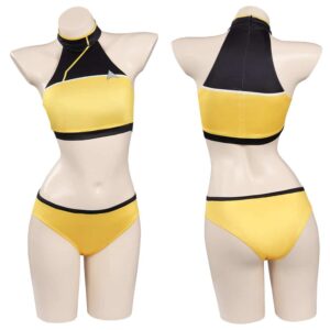 Star Trek: Lower Decks Season 1 Swimsuit Cosplay Costume Yellow Uniform Two-Piece Bikini Swimwear Outfits Suit