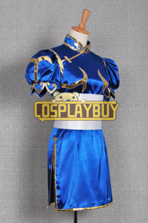 Street Fighter Cosplay Chun Li Blue Dress