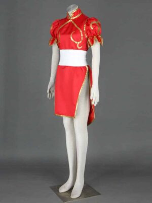 Street Fighter Red Chun Li Cosplay Costume