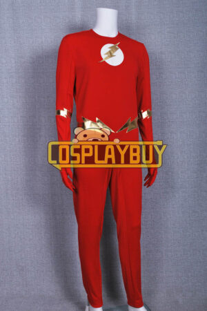 Superhero Costume The Flash Barry Allen Red Jumpsuit