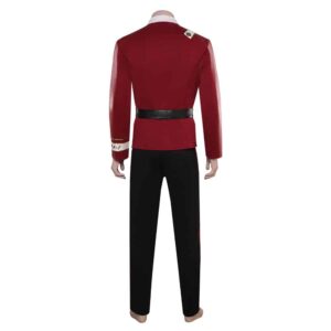 TV Star Trek: Strange New Worlds Captain Christopher Pike Outfits Red Uniform Set Cosplay Costume Suit