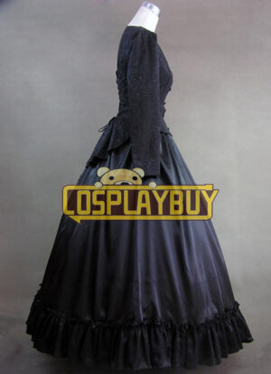 Victorian Lolita Civil War Brocaded Gothic Lolita Dress