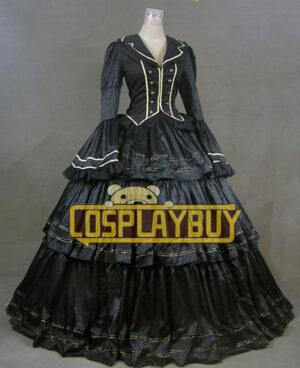 Victorian Lolita Civil War Evening Gothic Lolita Dress Black