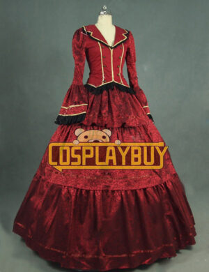 Victorian Lolita Civil War Evening Gothic Lolita Dress Garnet