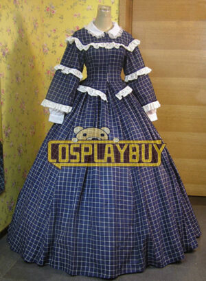 Victorian Lolita Civil War Gingham Gothic Lolita Dress