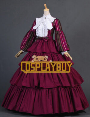 Victorian Lolita Civil War Party Gothic Lolita Dress Cherry Pink