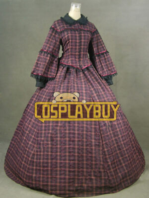 Victorian Lolita Civil War Reenactment Gothic Lolita Dress Tartan