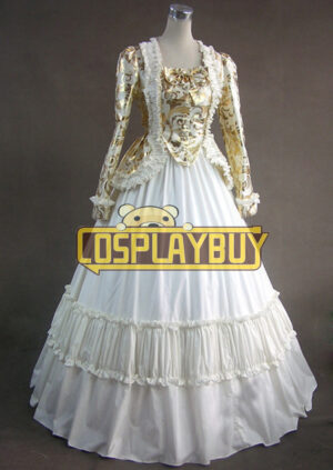 Victorian Lolita Civil War Satin Gothic Lolita Wedding Dress