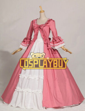 Victorian Lolita Colonial Renaissance Gothic Dress Pink