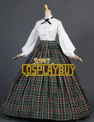 Victorian Lolita Dickens Country Plaid Tartan Gothic Lolita Dress