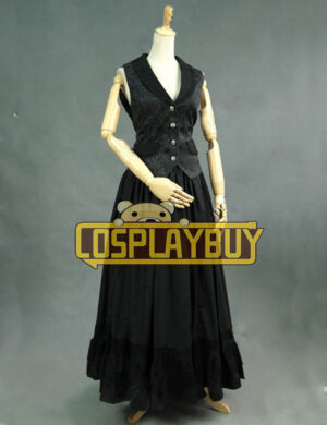 Victorian Lolita Edwardian 1900s Period Gothic Lolita Dress Black