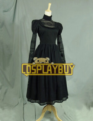 Victorian Lolita Edwardian 1920's Style Retro Gothic Lolita Dress Black