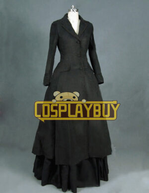 Victorian Lolita Edwardian Coat Jacket Punk Lolita Dress Black
