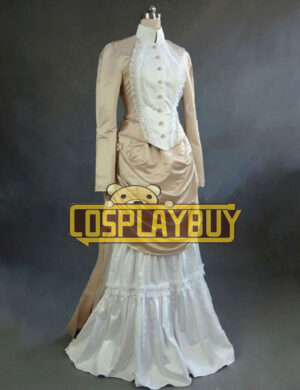 Victorian Lolita French Bustle Formal Gothic Lolita Dress Beige