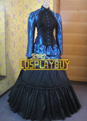 Victorian Lolita French Bustle Formal Gothic Lolita Dress Mazarine