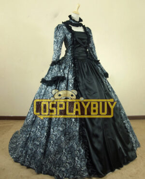 Victorian Lolita Georgian Reenactment Gothic Dress Floral