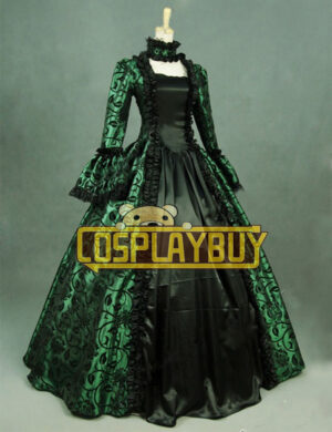 Victorian Lolita Georgian Reenactment Gothic Dress Green