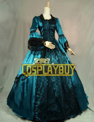 Victorian Lolita Marie Antoinette Lace Gothic Lolita Dress Emerald