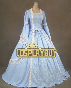 Victorian Lolita Marie Antoinette Lace Gothic Lolita Dress Sky Blue