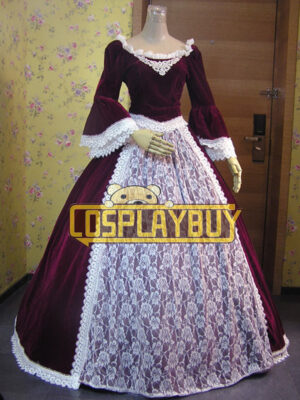 Victorian Lolita Marie Antoinette Velvet Lace Gothic Lolita Dress