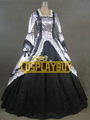 Victorian Lolita Marie Antoinette Wedding Gothic Lolita Dress Silver