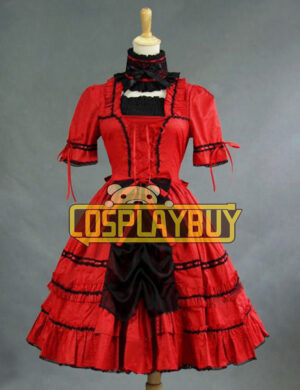 Victorian Lolita Princess Fairy Gothic Lolita Dress Red