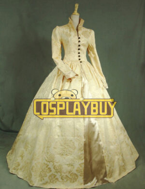 Victorian Lolita Queen Elizabeth Tudor Historical Gothic Lolita Dress Golden Floral