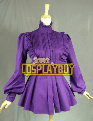 Victorian Lolita Reenactment Romantic Ruffle Blouse Gothic Lolita Dress Purple