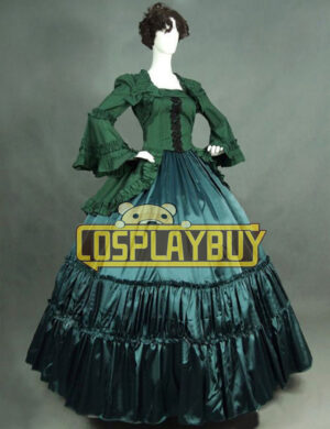 Victorian Lolita Reenactment Theatre Punk Lolita Dress Olive