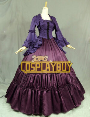 Victorian Lolita Reenactment Theatre Punk Lolita Dress Purple