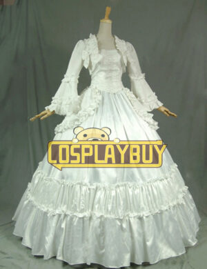 Victorian Lolita Reenactment Theatre Punk Lolita Dress White