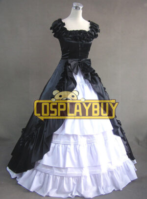Victorian Lolita Renaissance Reenactment Gothic Lolita Dress Black