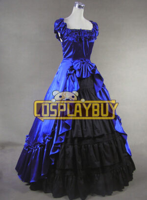 Victorian Lolita Renaissance Reenactment Gothic Lolita Dress Blue